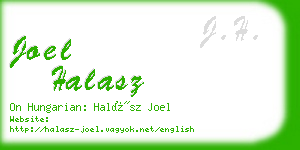 joel halasz business card